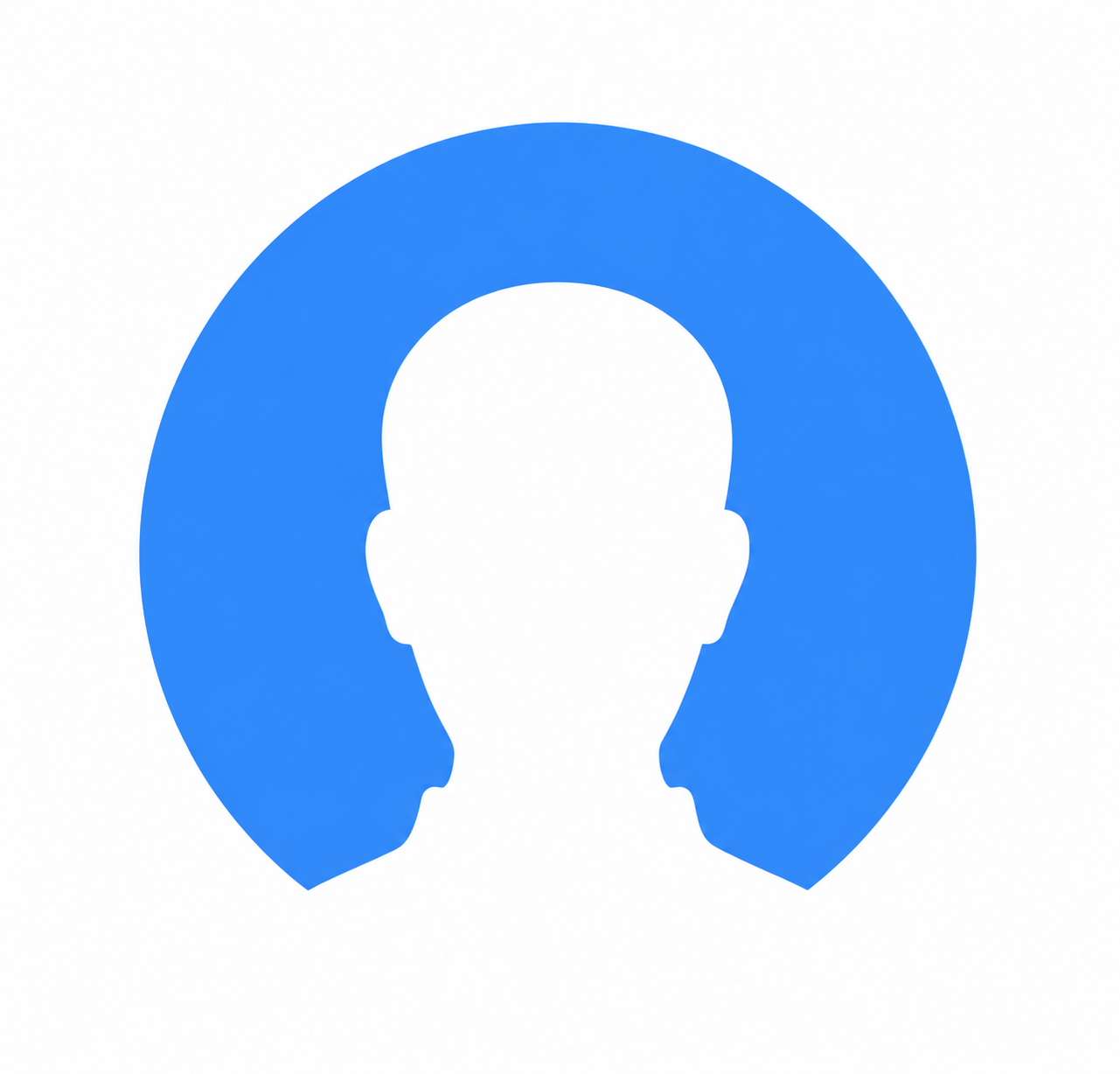 Ícono de perfil circular azul